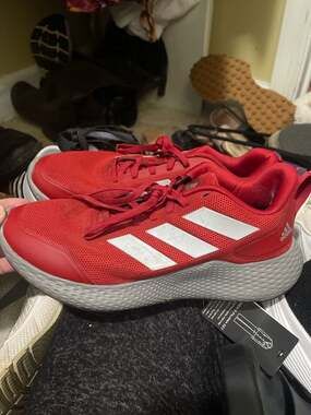 adidas Edge Gameday Red Silver Metallic Running Shoes